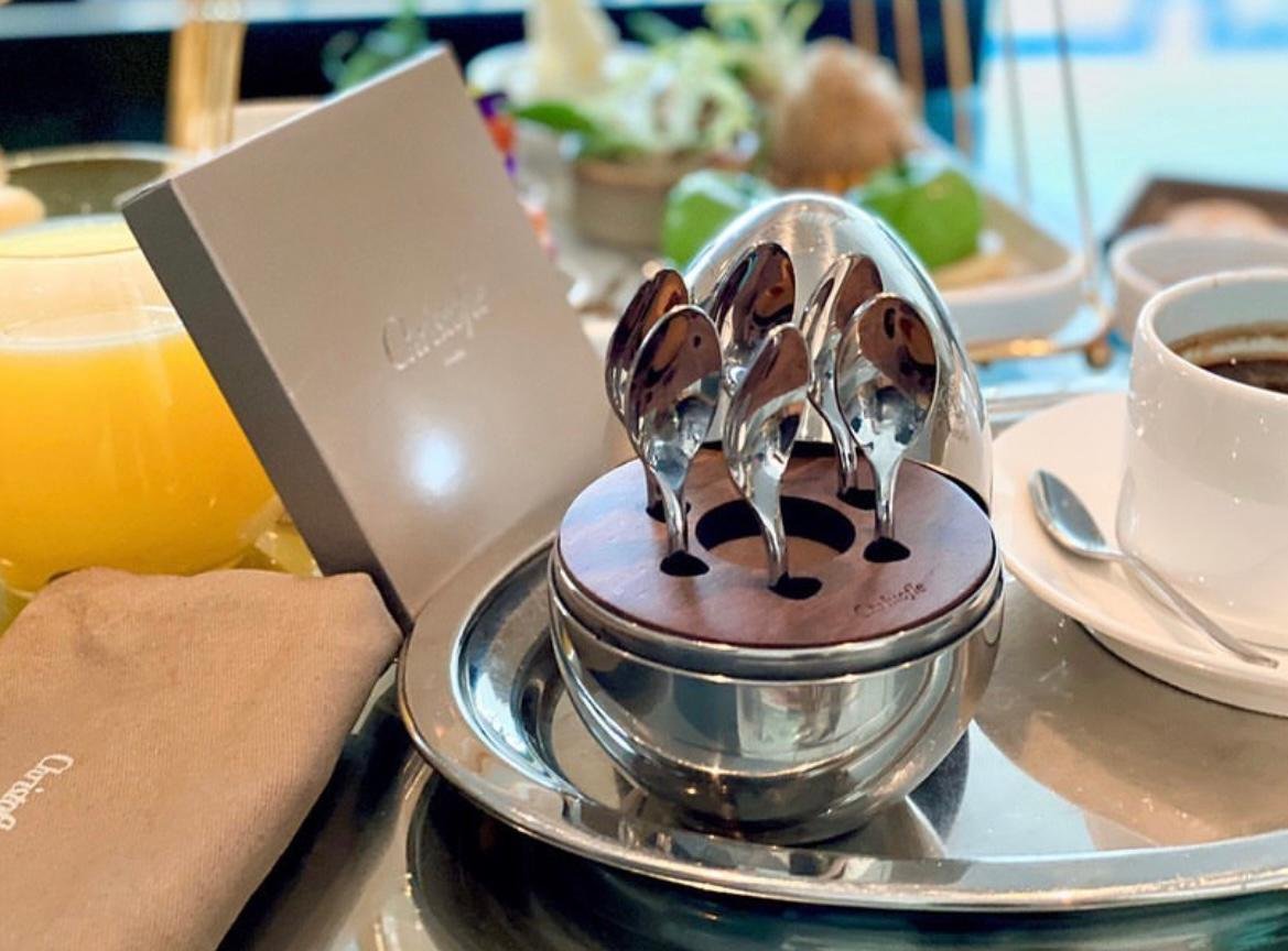 Christoffel Small egg set of 6 spoons from Christofle - Christofle Kitchen and Dining | Aleppo Gift UAE